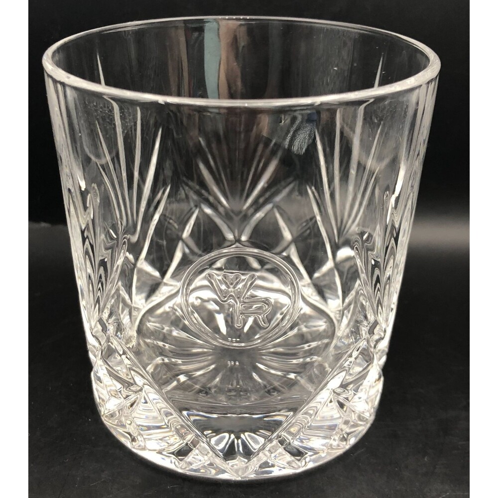 Woodford Reserve Bourbon Crystal Rocks Glass Whiskey Bar Logo WR KY